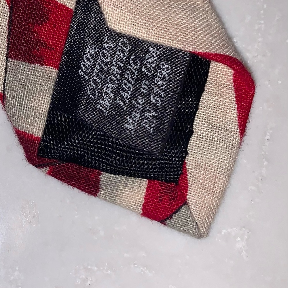 Vintage Beans McGee American Flag USA Cotton Tie - Picture 4 of 5